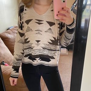 AE Hooded Aztec Sweater